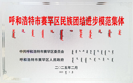 標題：呼和浩特分院榮獲呼和浩特市賽罕區民族團結進(jìn)步模范集體稱(chēng)號
瀏覽次數：163
發(fā)表時(shí)間：2025-04-11